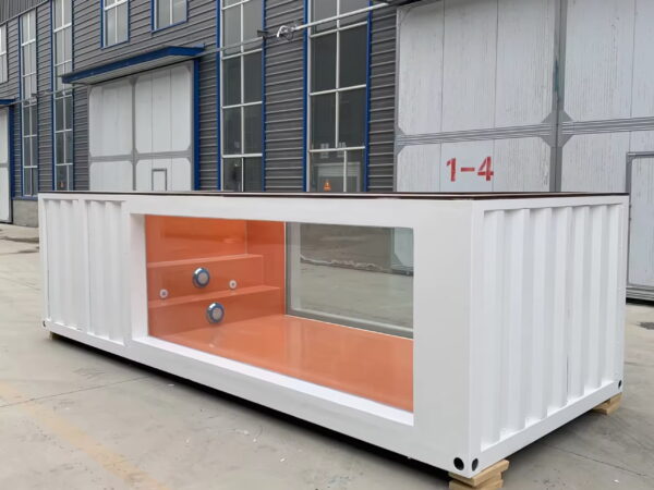 Piscina contenedor de 20 pies con ventana de fibra de vidrio